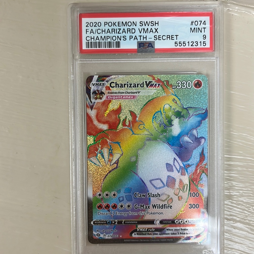 Rainbow charizard vmax psa 9